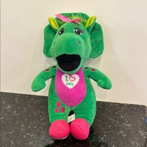 Baby Bop Barney the Dinosaur-Fisher Price 12" Plush toy Talks working